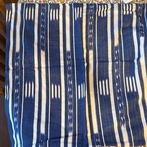 Pottery Barn 24x24” Blue and Cream Striped Accent Pillow case